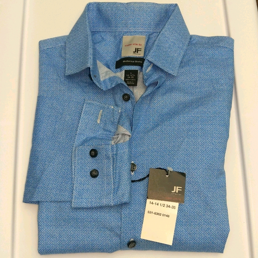 Super Slim Fit Stretch Button Up